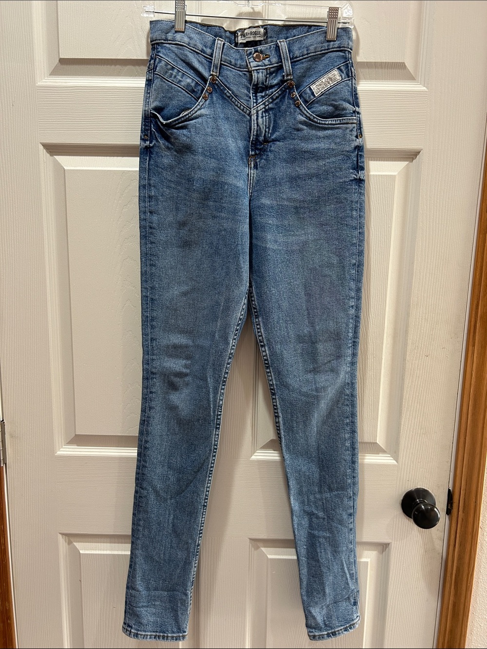 Smith + Rogue Blue High-Rise Skinny Jeans